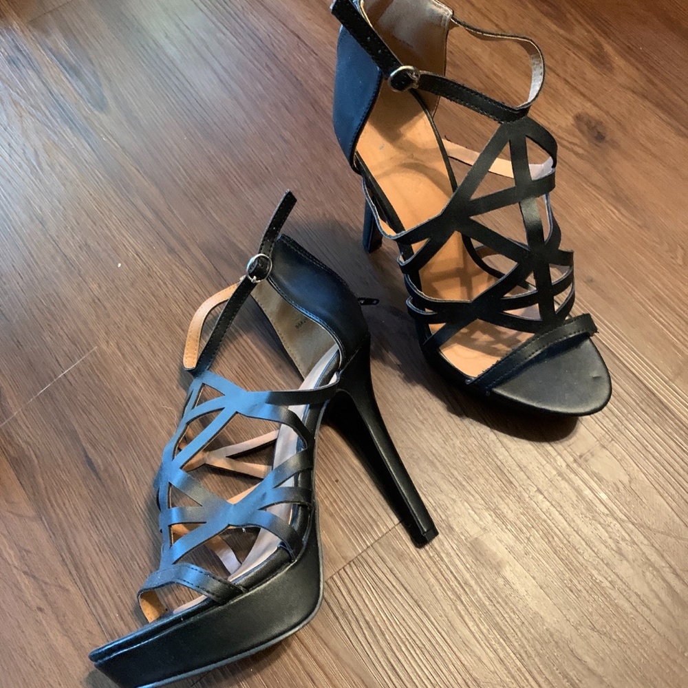 Black Strappy Heels